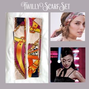 Handbag Skinny Scarf Set 3/$20